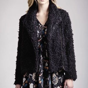 MOON RIVER FURRY BIKER JACKET